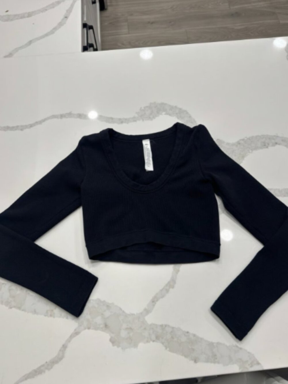 Alo Seamless Ribbed Cropped Serene Long Sleeve